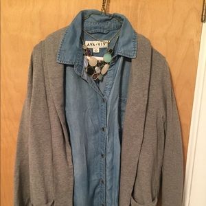 Ava and Viv Chambray Button Down Shirt